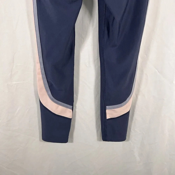 Under Armour Leggings Small Blue Pink Pull On Stretchy Mid Rise Compression - Picture 9 of 9
